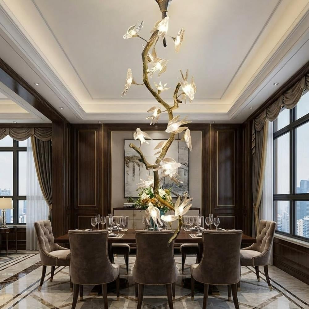 Trevi Brass Tree Branch Chandelier  Seus Lighting