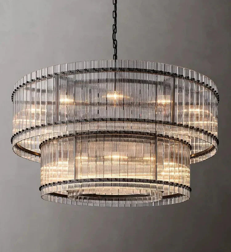 Willow Luxury Modern 2 Tier Crystal chandelier  Seus Lighting