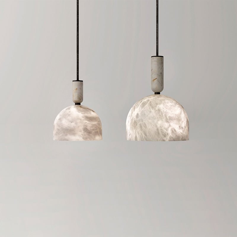 Alabaster Altus Hemisphere Pendant Light - orvaliadecor