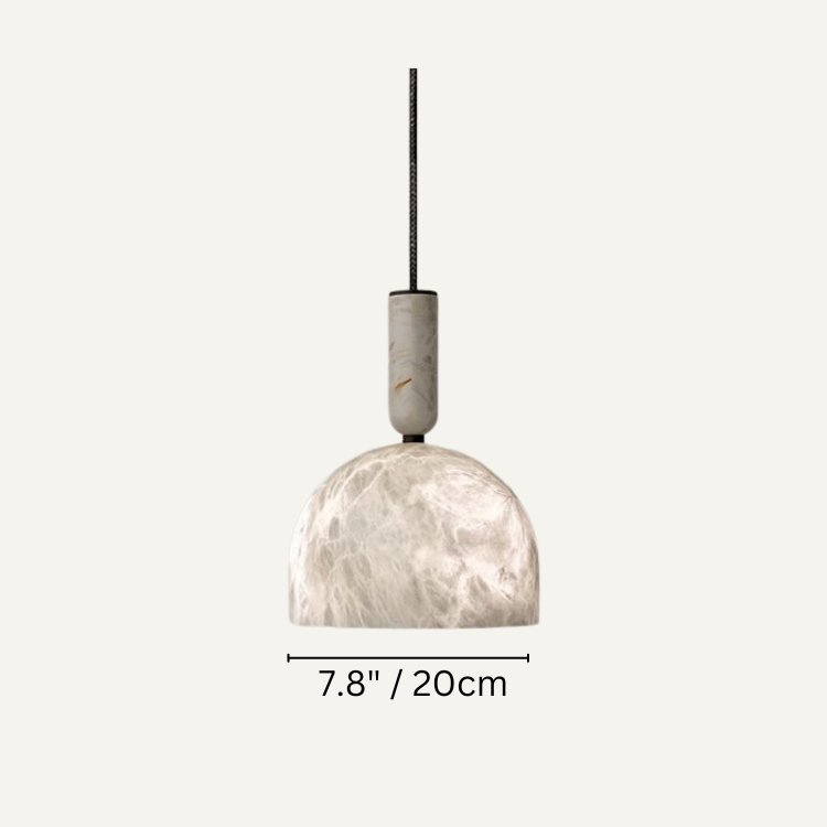 Alabaster Altus Hemisphere Pendant Light - orvaliadecor