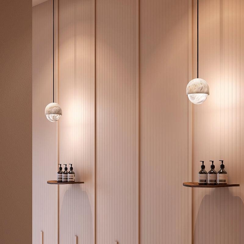Alabaster Art Small Pendant Light - orvaliadecor