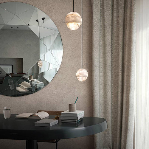 Alabaster Art Small Pendant Light - orvaliadecor