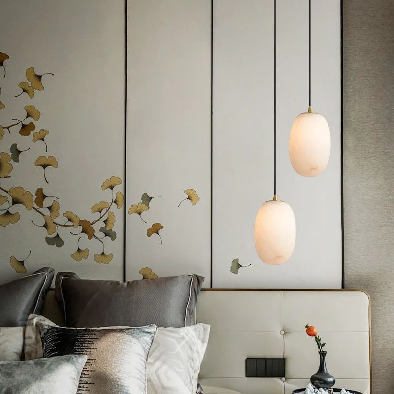 Alabaster Bedside Pendant Light - orvaliadecor