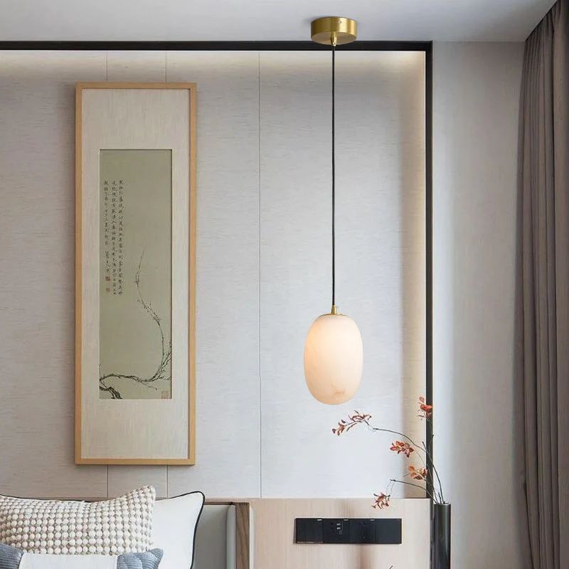 Alabaster Bedside Pendant Light - orvaliadecor