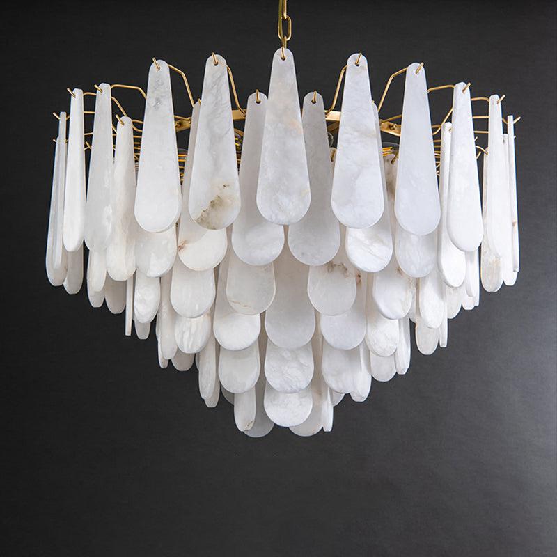 Alabaster Foyer Art Chandelier - orvaliadecor