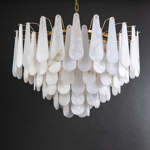 Alabaster Foyer Art Chandelier - orvaliadecor