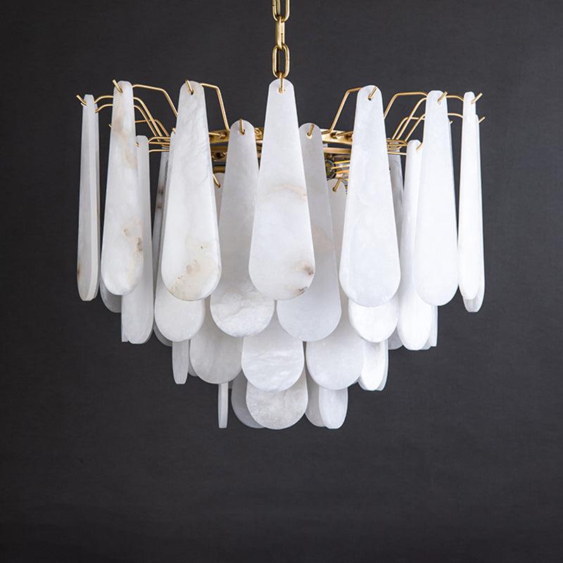 Alabaster Foyer Art Chandelier - orvaliadecor