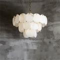 Alabaster Magnolia Multi-tiered Round Chandelier - orvaliadecor