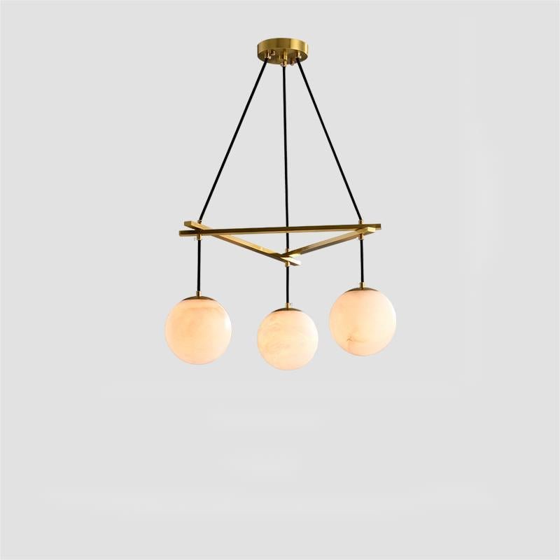 Alabaster Modern Structural Ball Chandelier - orvaliadecor