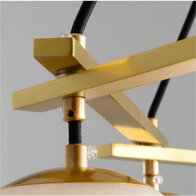 Alabaster Modern Structural Ball Chandelier - orvaliadecor