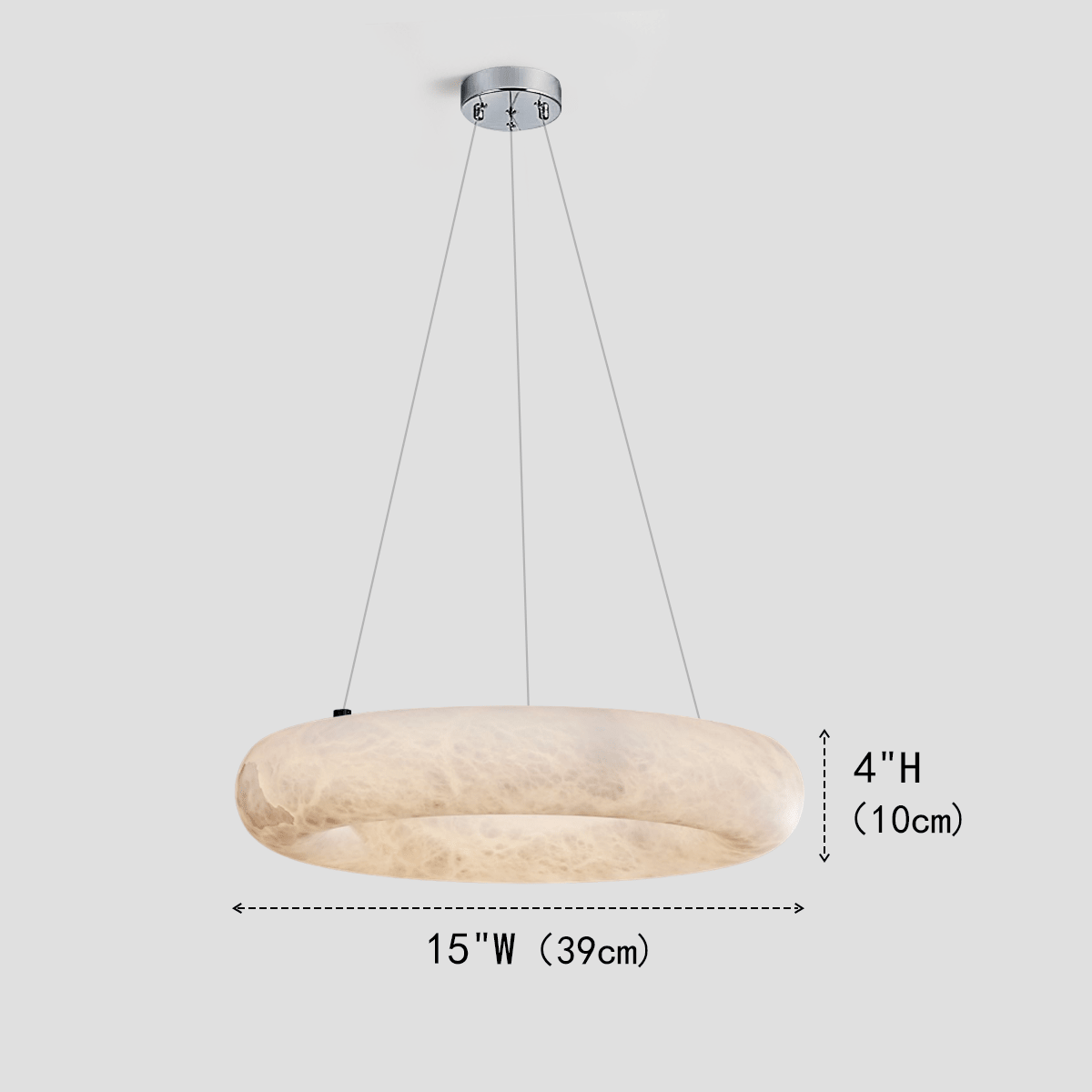 Alabaster Round Ring Living Room Chandelier - orvaliadecor