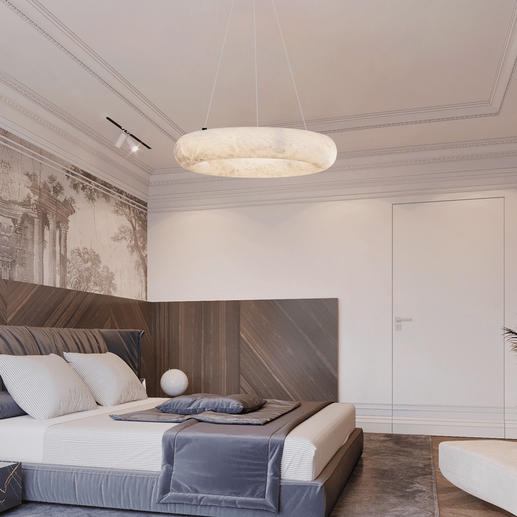 Alabaster Round Ring Living Room Chandelier - orvaliadecor