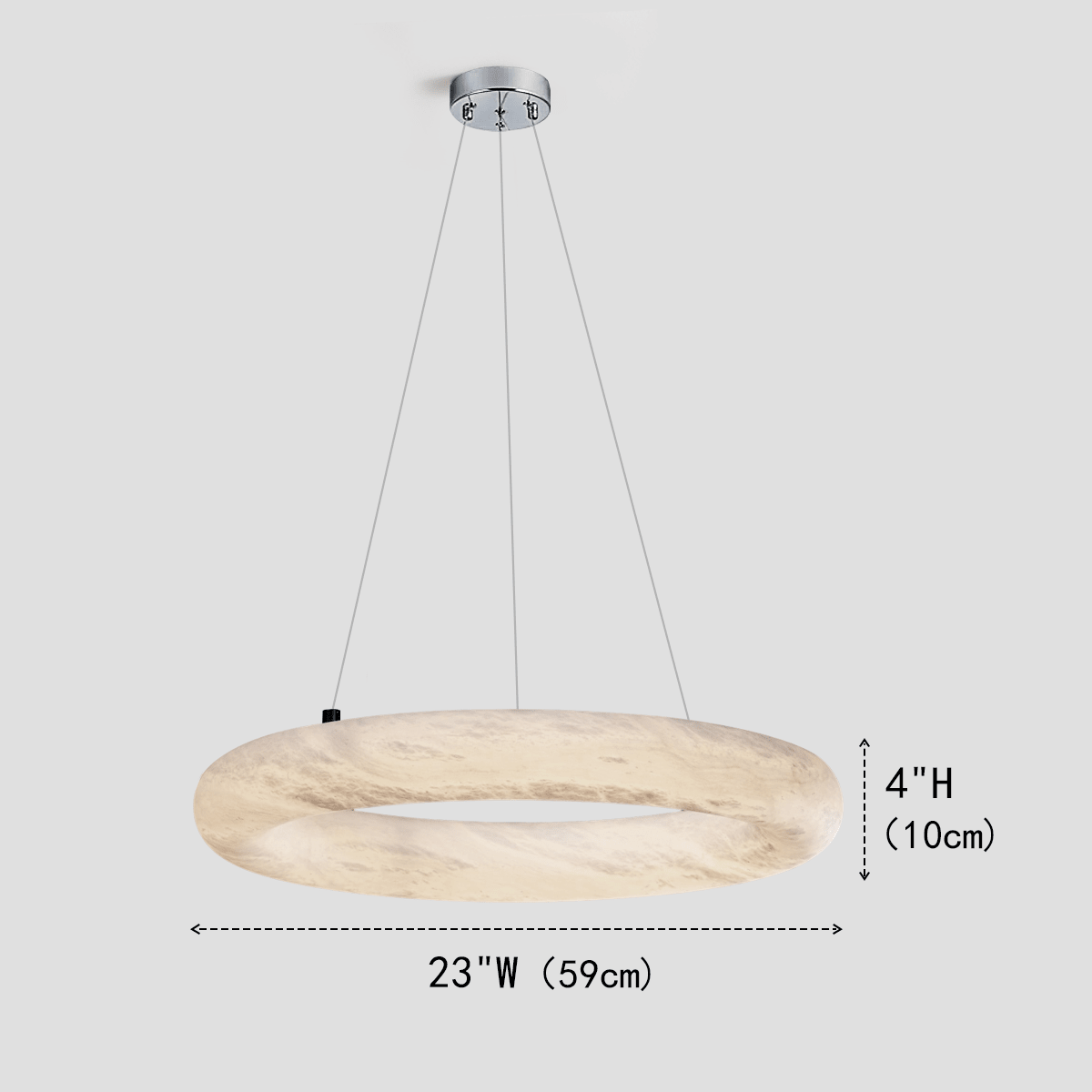 Alabaster Round Ring Living Room Chandelier - orvaliadecor
