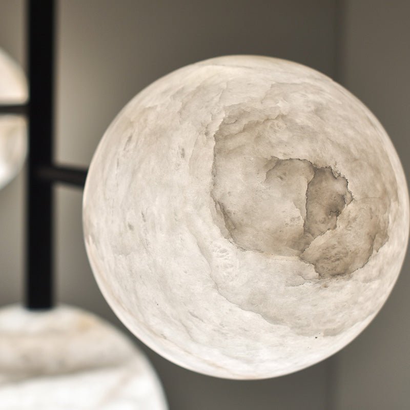 Alabaster Sphere Modern Artistic Chandelier Light - orvaliadecor