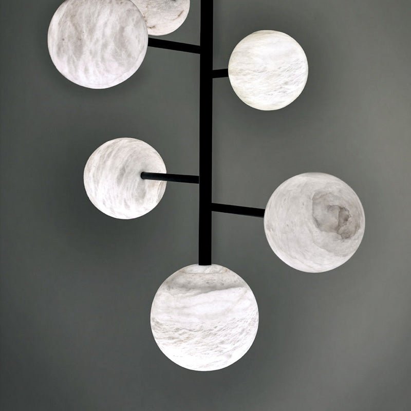 Alabaster Sphere Modern Artistic Chandelier Light - orvaliadecor