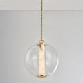 Alabaster Tube Glass Globe Pendant - orvaliadecor