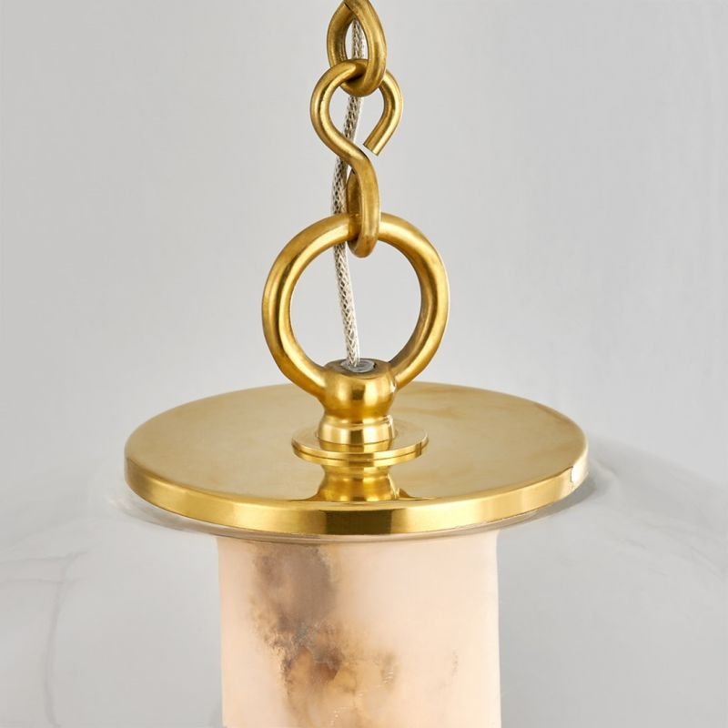 Alabaster Tube Glass Globe Pendant - orvaliadecor