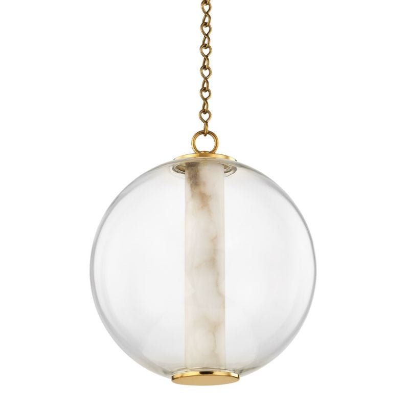 Alabaster Tube Glass Globe Pendant - orvaliadecor