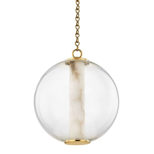 Alabaster Tube Glass Globe Pendant - orvaliadecor