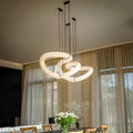 Alabaster Unique Curved Ethereal Alabaster Chandelier - orvaliadecor