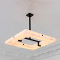 Amelia Square Alabaster Living Room Chandelier - orvaliadecor