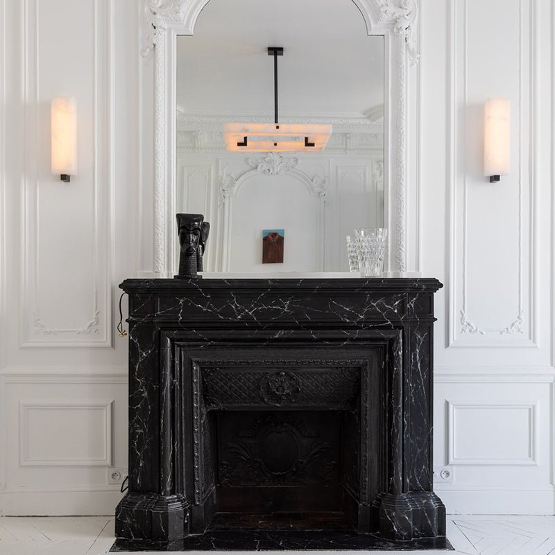 Amelia Square Alabaster Living Room Chandelier - orvaliadecor