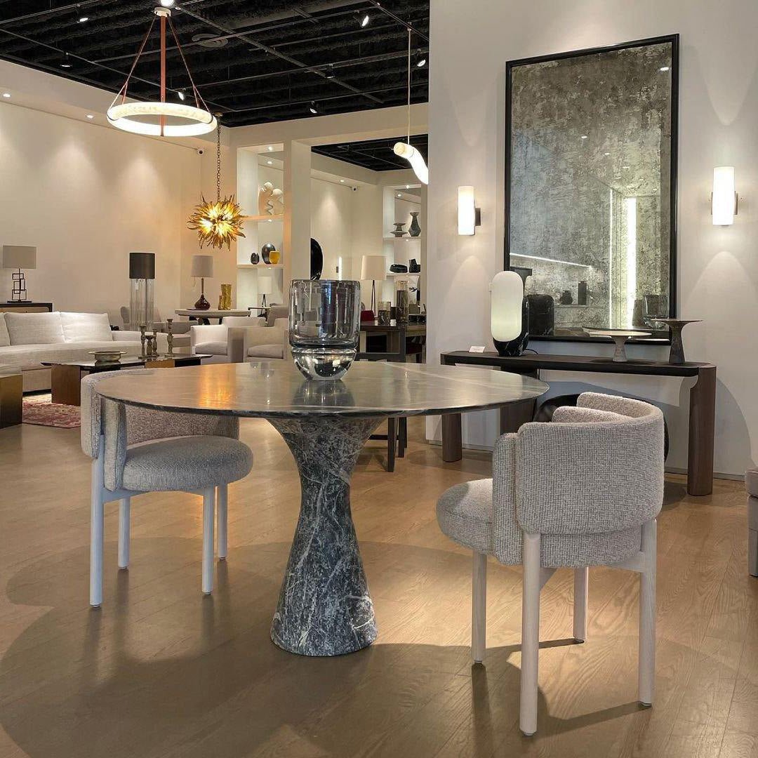 Annie Alabaster Pendant, Modern Chandelier with Leather Hook - orvaliadecor
