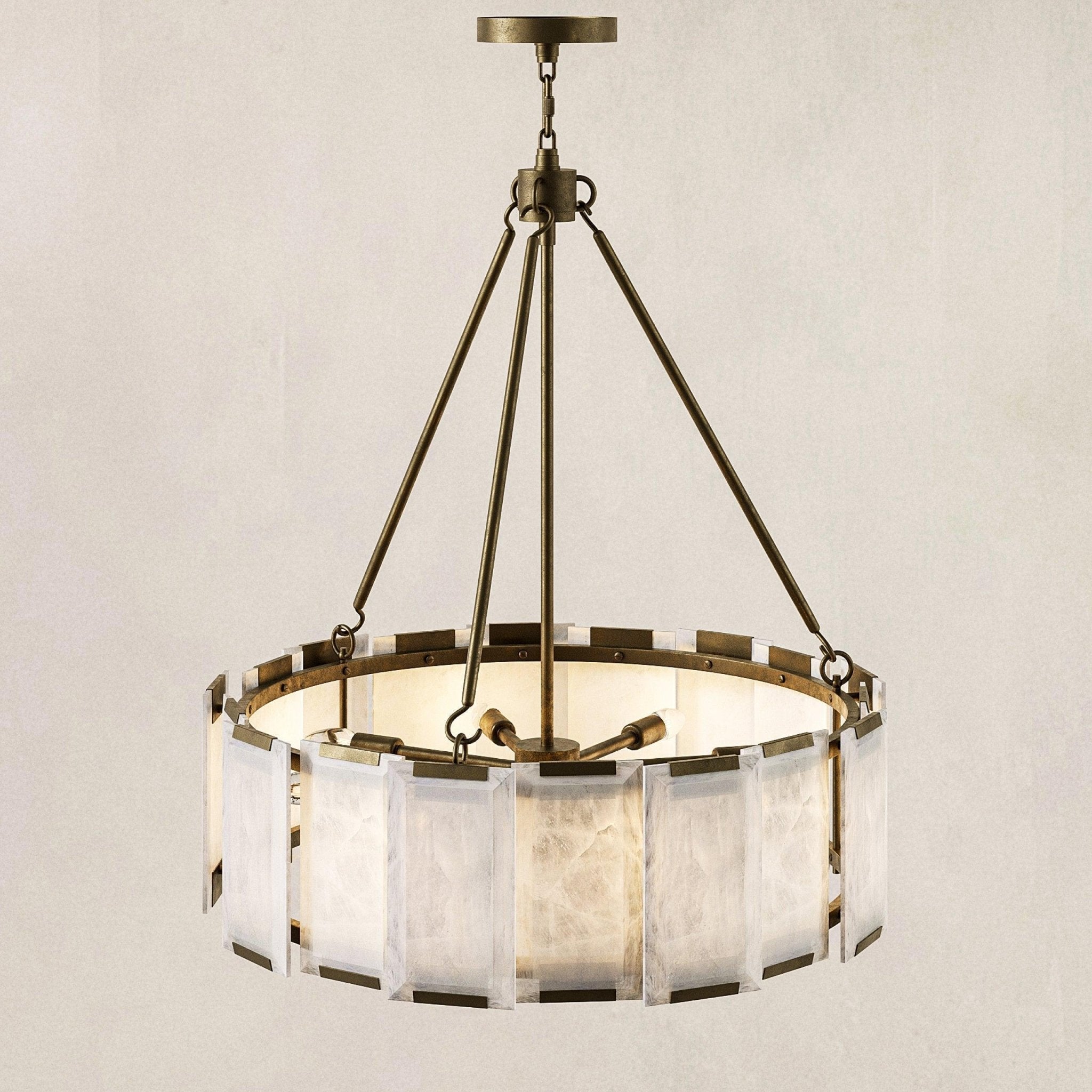 AZZURRA Alabaster CHANDELIER - orvaliadecor