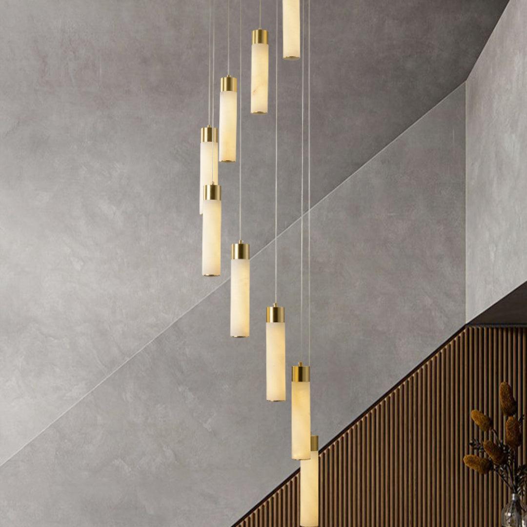 Celestial Alabaster Cascade Chandelier - orvaliadecor