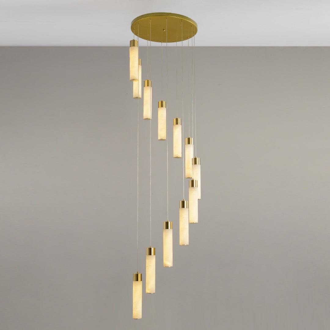 Celestial Alabaster Cascade Chandelier - orvaliadecor