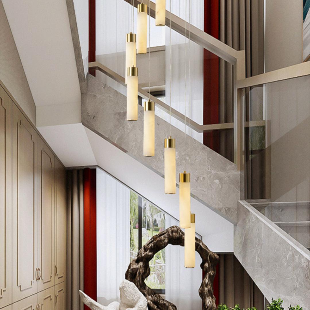 Celestial Alabaster Cascade Chandelier - orvaliadecor