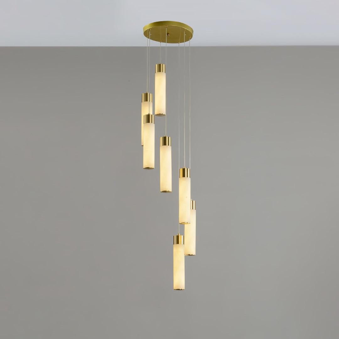 Celestial Alabaster Cascade Chandelier - orvaliadecor