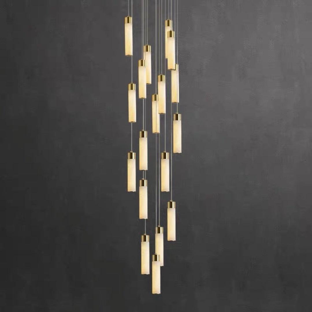 Celestial Alabaster Cascade Chandelier - orvaliadecor