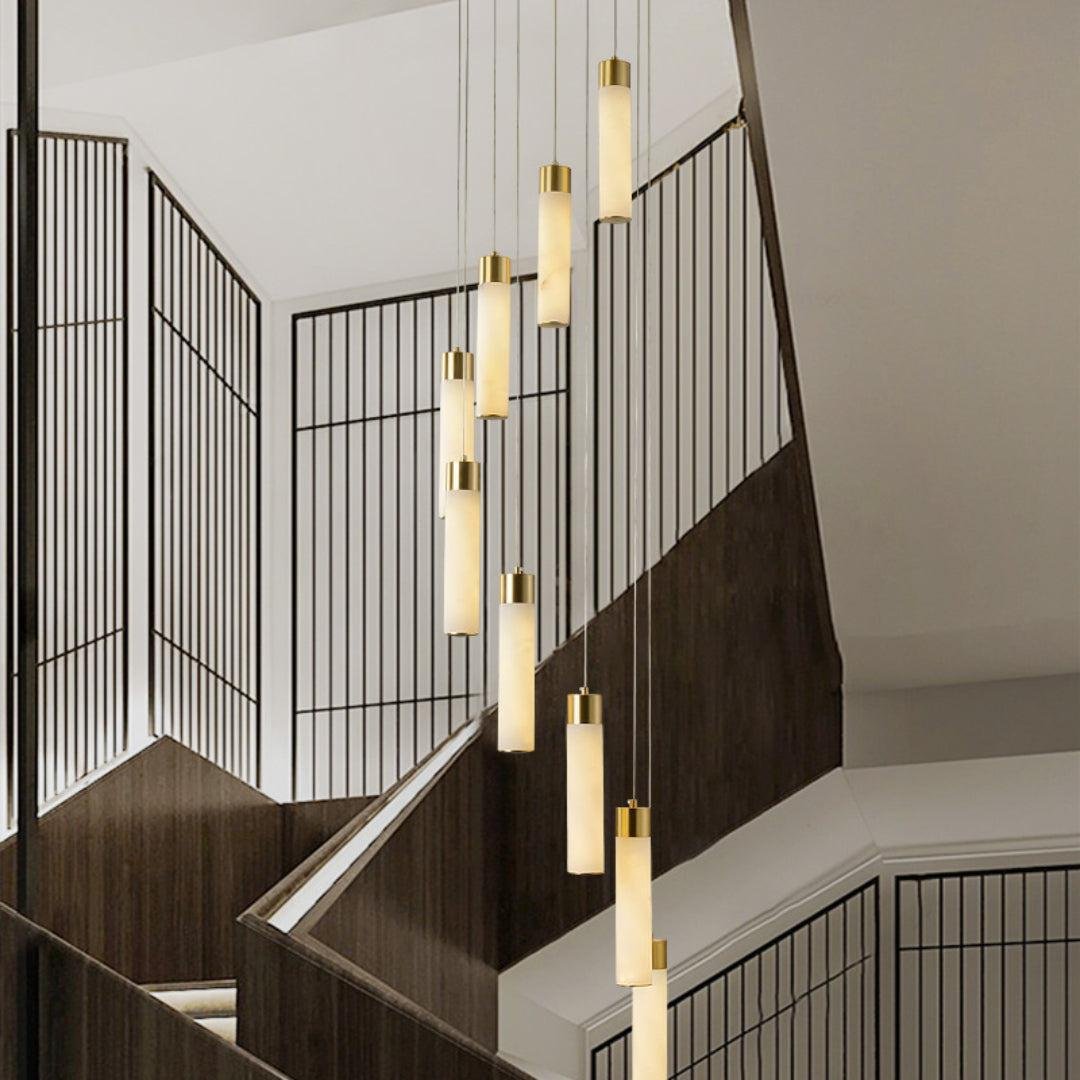 Celestial Alabaster Cascade Chandelier - orvaliadecor