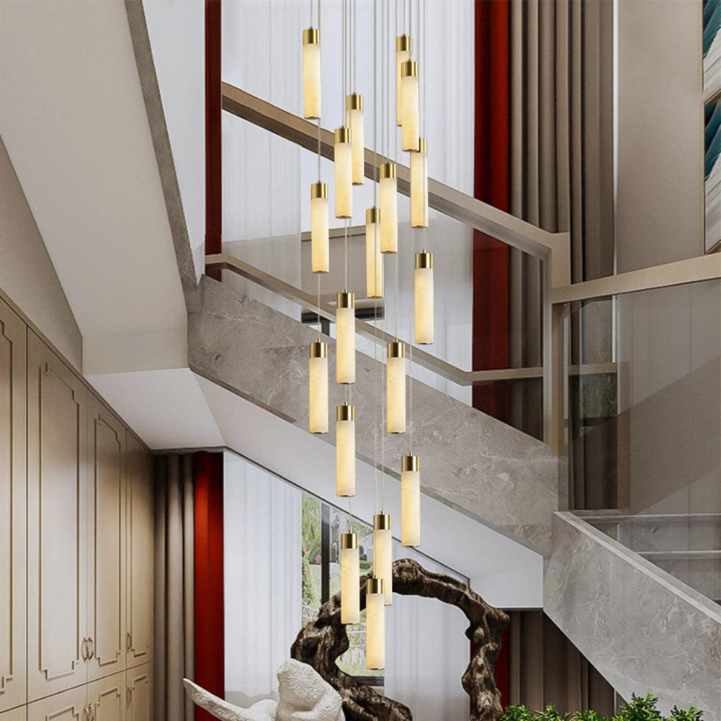 Celestial Alabaster Cascade Chandelier - orvaliadecor