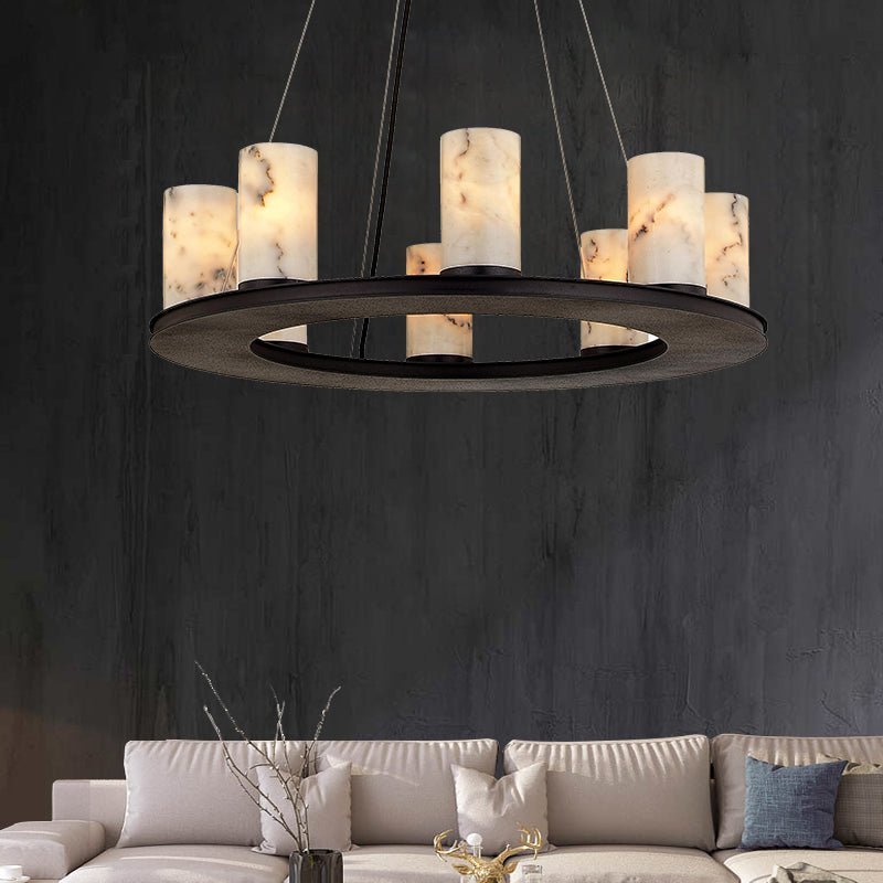 Centrum Alabaster Round Chandelier - orvaliadecor