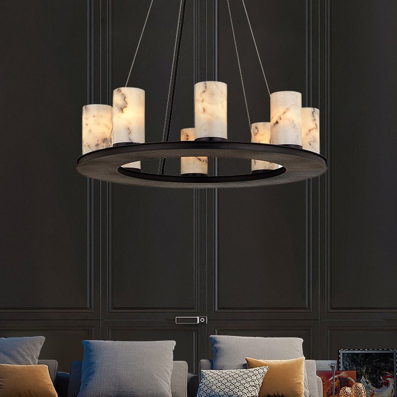 Centrum Alabaster Round Chandelier - orvaliadecor