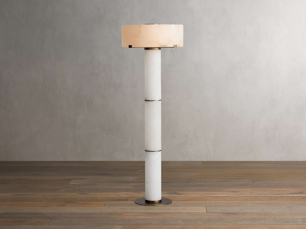Chayla Alabaster Stone Floor Lamp 64''H - orvaliadecor