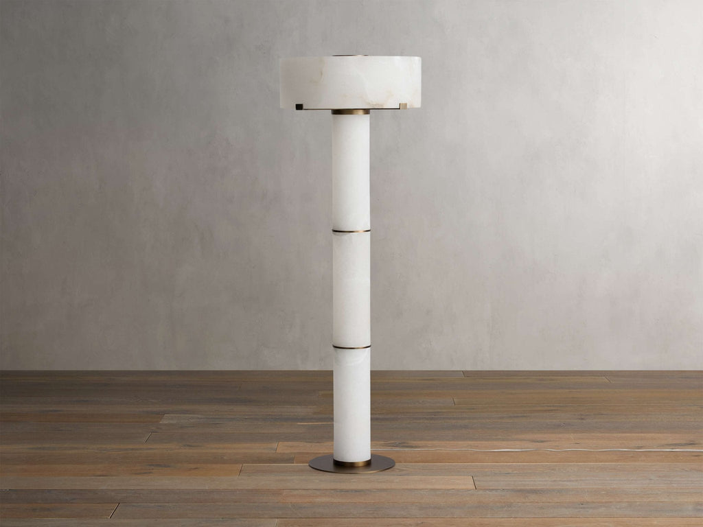 Chayla Alabaster Stone Floor Lamp 64''H - orvaliadecor
