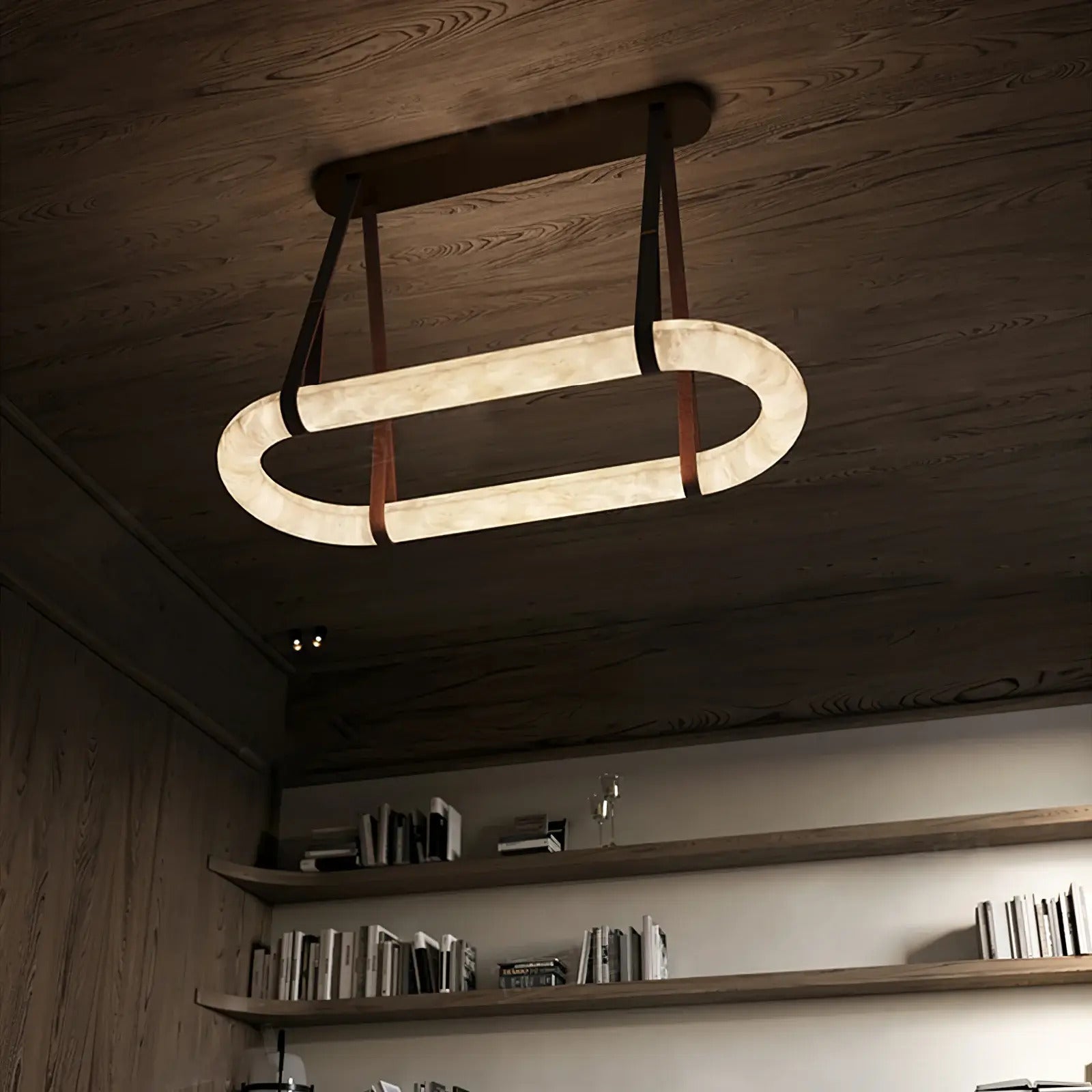 Circle Alabaster Chandelier - orvaliadecor