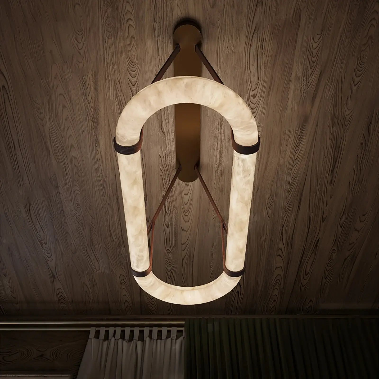 Circle Alabaster Chandelier - orvaliadecor