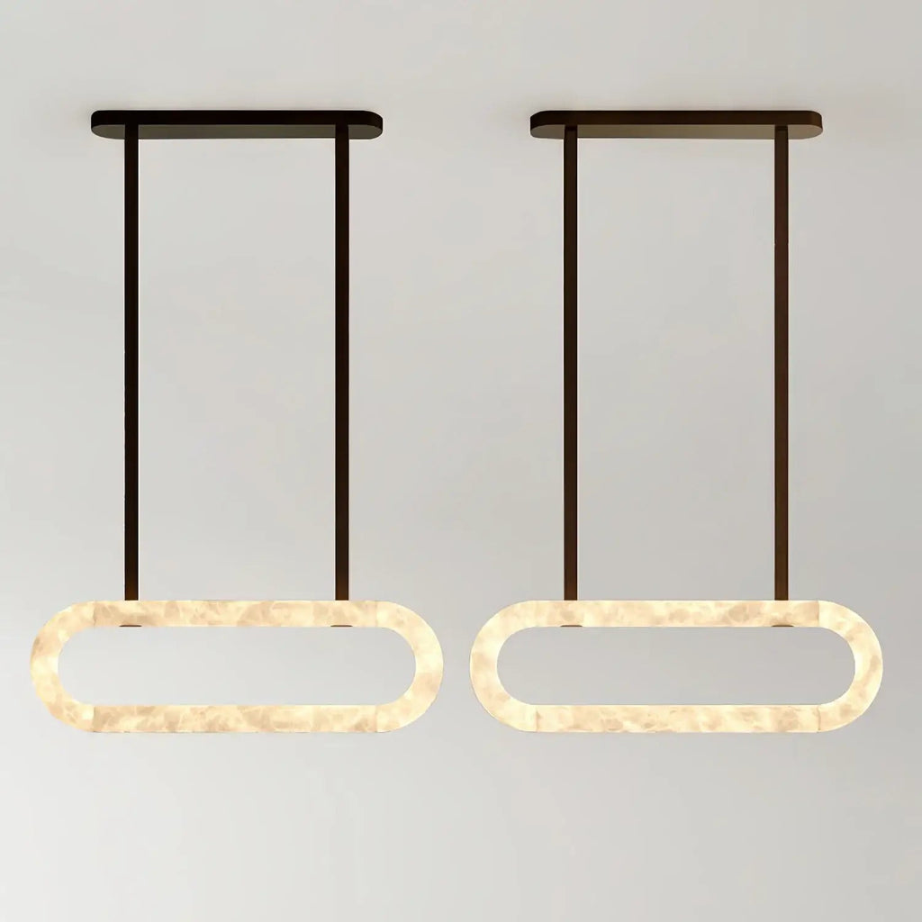 Circle Alabaster Chandelier - orvaliadecor