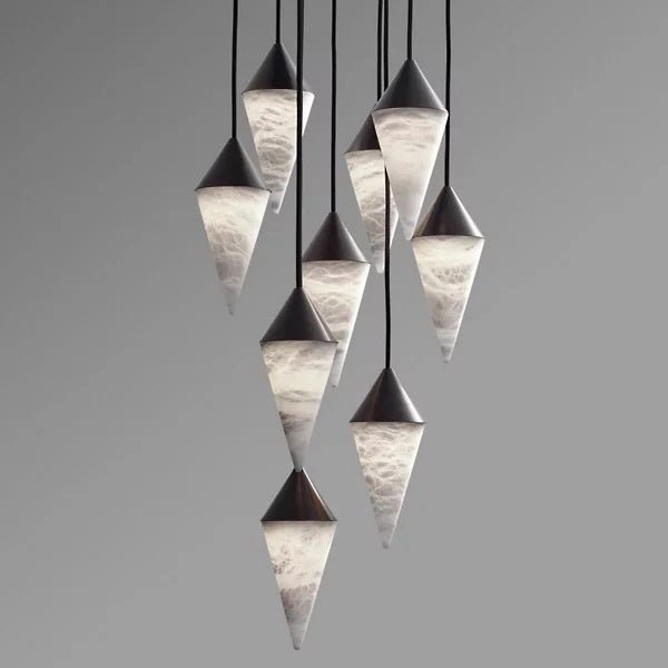Hannah Alabaster Chandelier, Upscale Chandelier Lighting - orvaliadecor