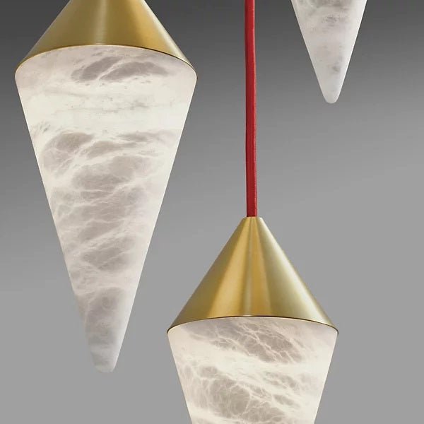 Hannah Alabaster Chandelier, Upscale Chandelier Lighting - orvaliadecor