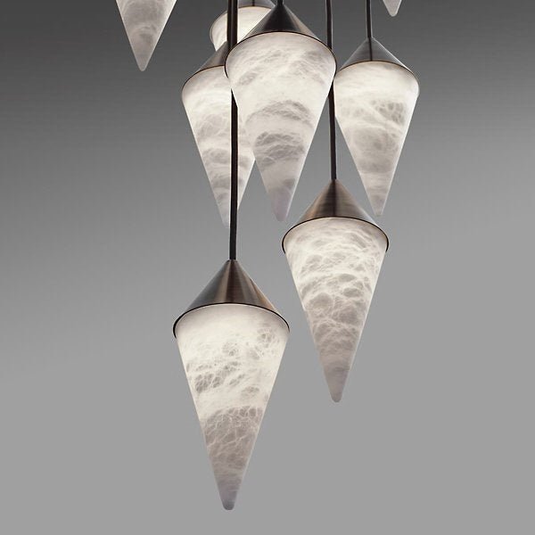 Hannah Alabaster Chandelier, Upscale Chandelier Lighting - orvaliadecor