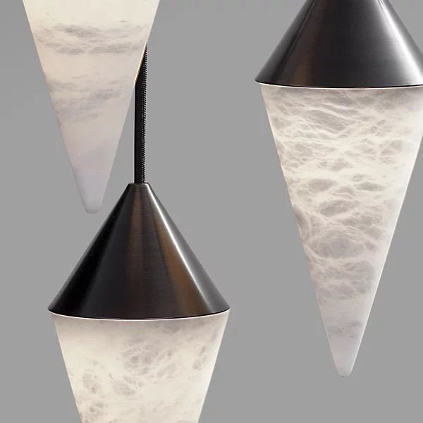 Hannah Alabaster Chandelier, Upscale Chandelier Lighting - orvaliadecor