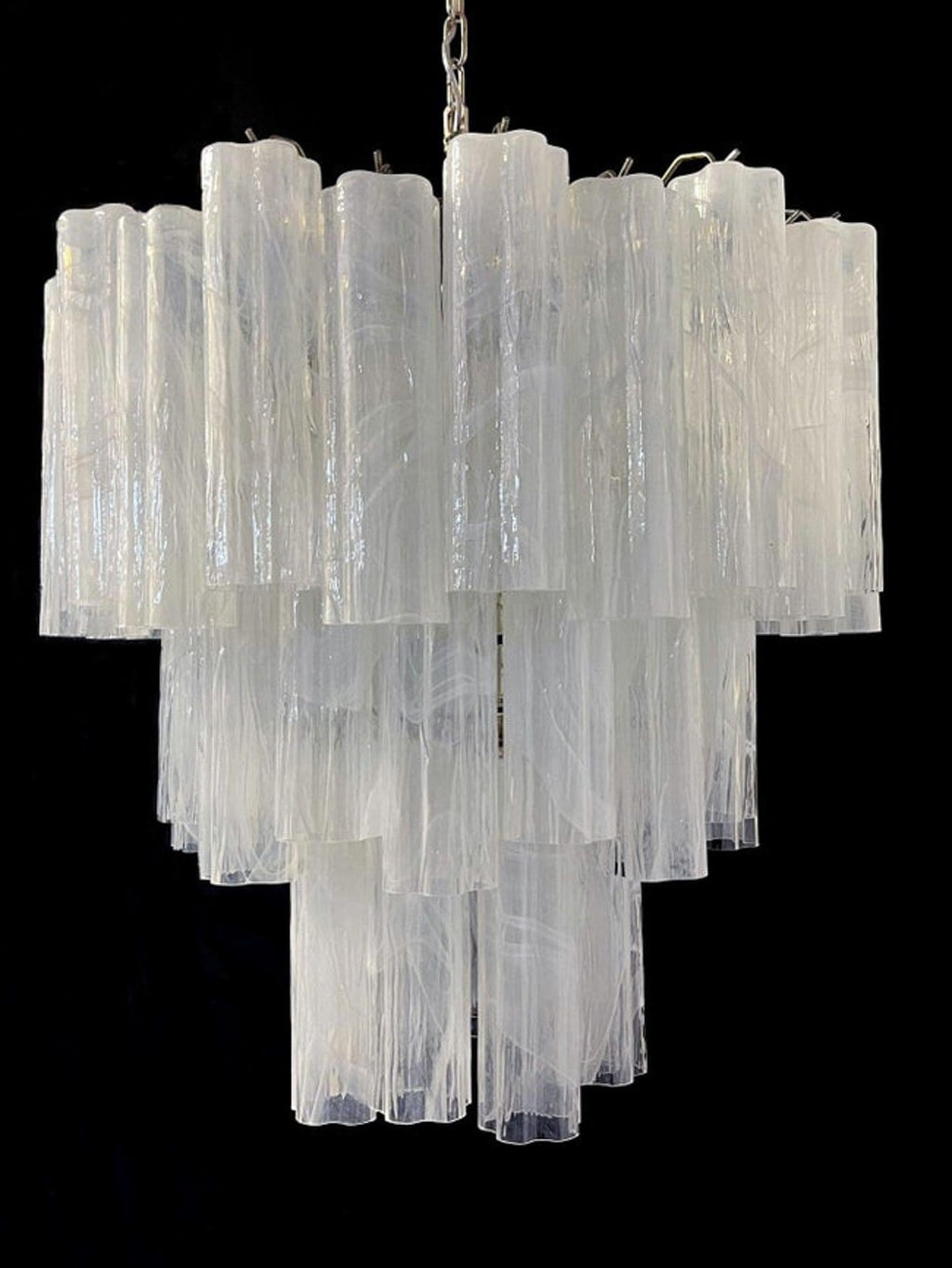Murano Chandelier – 48 tubes – Alabaster White - orvaliadecor