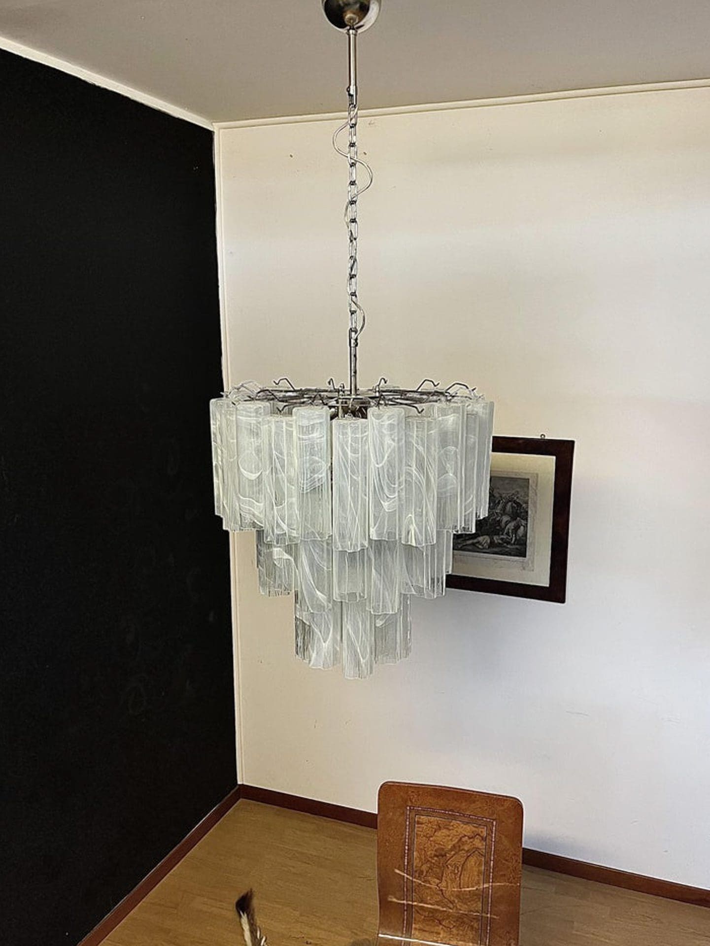 Murano Chandelier – 48 tubes – Alabaster White - orvaliadecor