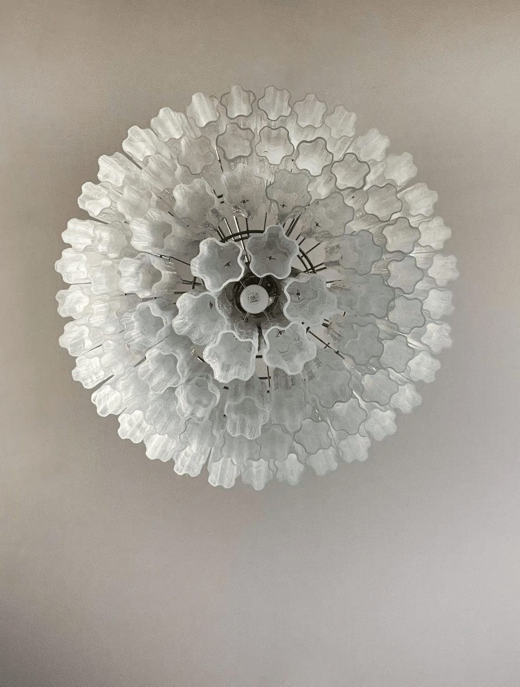 Murano Chandelier – 78 tubes – Alabaster white - orvaliadecor