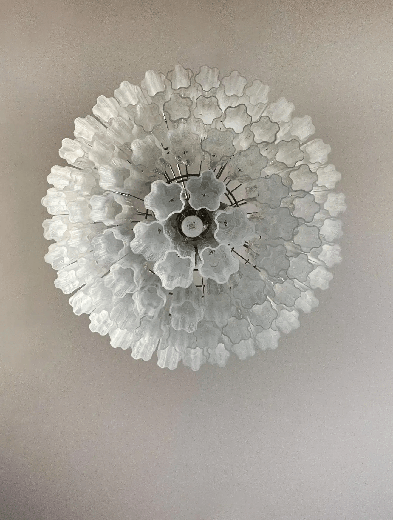 Murano Chandelier – 78 tubes – Alabaster white - orvaliadecor